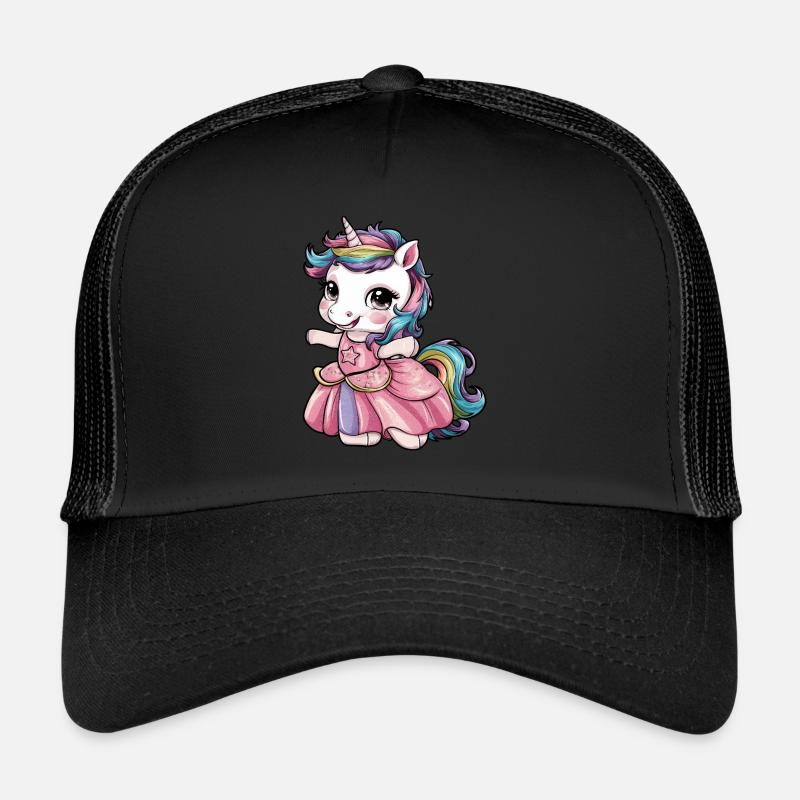 Licorne kawaii avec robe de conte de fées Casquette trucker 