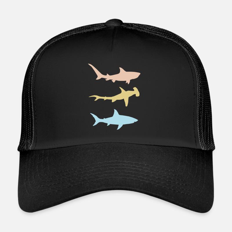 Haie - Trucker Cap - Schwarz/Schwarz
