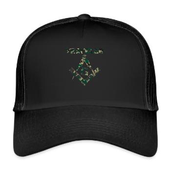 Traveller Mason Masonic Camo Freemason - Trucker Cap - black/black - Front