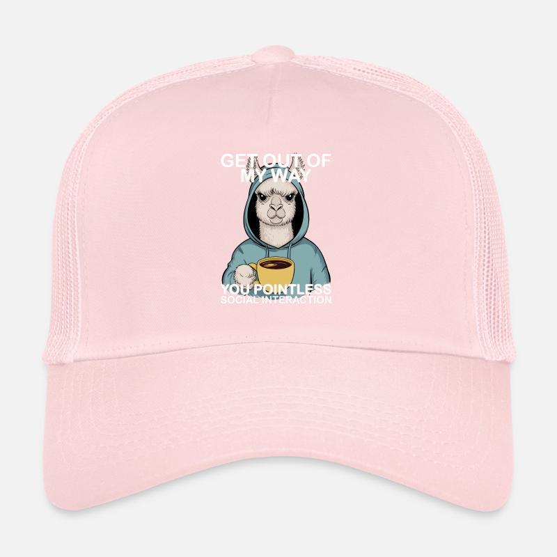 Avoid Me Funny Llama Alpaca Trucker Cap