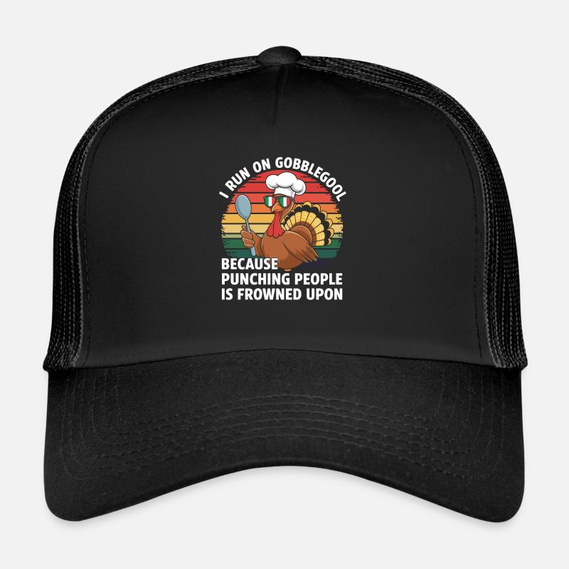 Truthahn-tag Thanksgiving Day Gobblegool - Trucker Cap - Schwarz/Schwarz