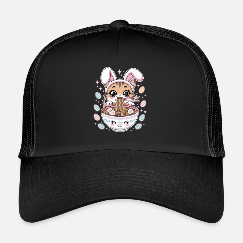 Easter Kawaii Anime Cat Ramen Trucker Cap