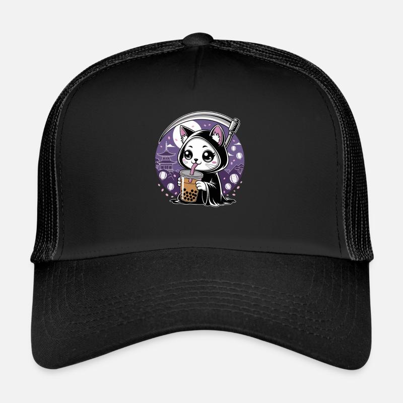 Sensenmann Anime Katze Kirschblüte Trucker Cap
