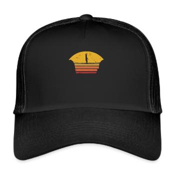Slacklining slack slackline tightrope sport - Trucker Cap - black/black - Front