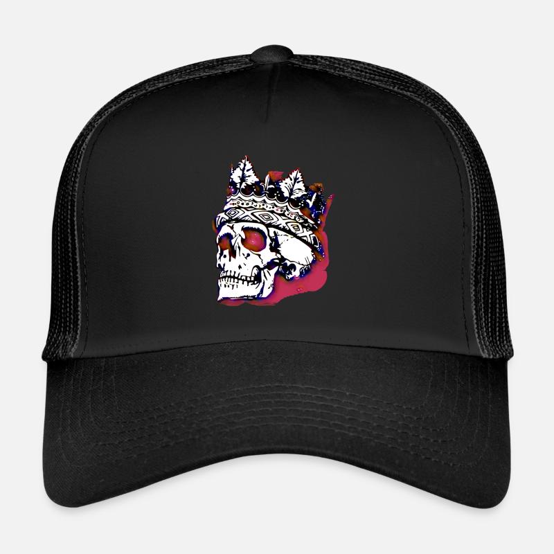 Totenkopf mit Krone Trucker Cap