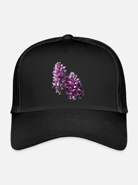 The orchid is a native orchid - Trucker Cap - black/black - Front