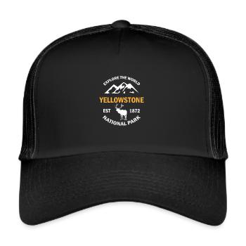 le parc national de Yellowstone - Casquette trucker  - noir/noir - Devant