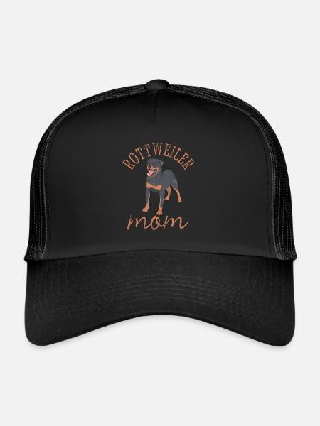 Rottweiler Rottie Maman maman mère Vintage - Casquette trucker  - noir/noir - Devant