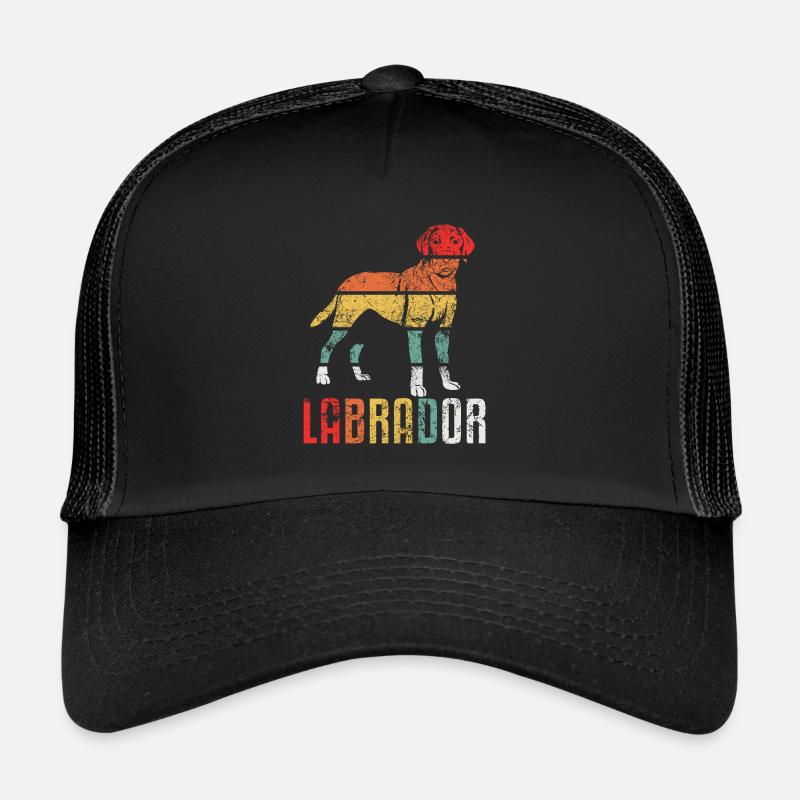 Labrador Labbi Vintage Retro - Trucker Cap - Schwarz/Schwarz