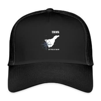 Tenerife Atlantic Island Coordinates Map Holiday - Trucker Cap - black/black - Front