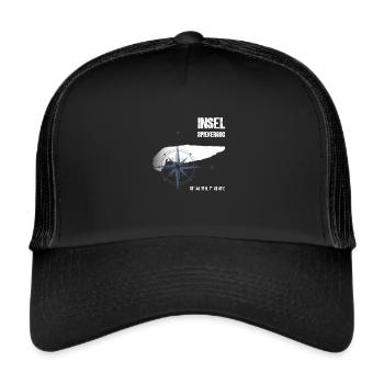 Spiekeroog Île de la mer du Nord Coordonnées Carte Vacances - Casquette trucker  - noir/noir - Devant