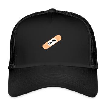 Trostpflaster Je suis OK Heftpflaster - Casquette trucker  - noir/noir - Devant
