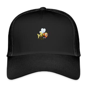 Kalifornischer Hummel Fisch - Trucker Cap - Schwarz/Schwarz - Vorne