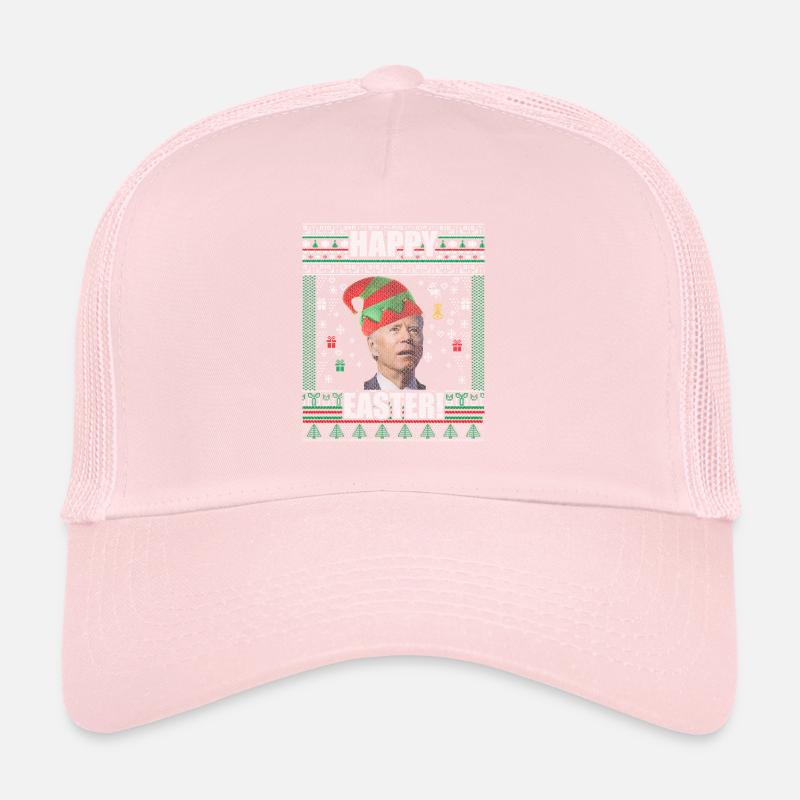 Drôle Biden Pull de Noël moche Joyeuses Pâques Casquette trucker 