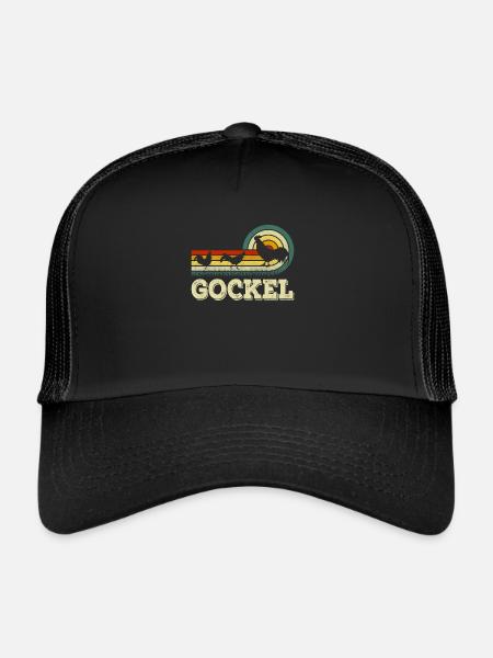 drôle de coq coq coq éleveur de poulet coq - Casquette trucker  - noir/noir - Devant