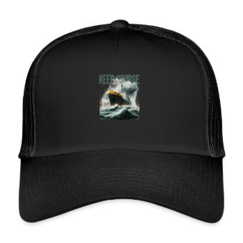 Commic ship in the Stormy Sea - Trucker Cap - black/black - Front