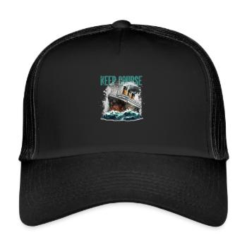 Commic ship in the Stormy Sea - Trucker Cap - black/black - Front