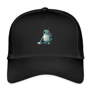 Robot vacuum cleaner cleans the floor Robot vacuum cleaner - Trucker Cap - black/black - Front
