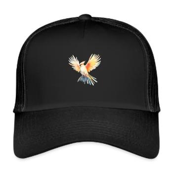 Cockatiel volant - Casquette trucker  - noir/noir - Devant