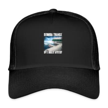 Bermuda Triangle Propeller Plane Mystery Sky - Trucker Cap - black/black - Front