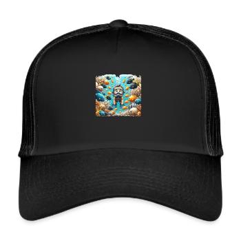 Children's Diving Adventure Underwater World - Trucker Cap - black/black - Front