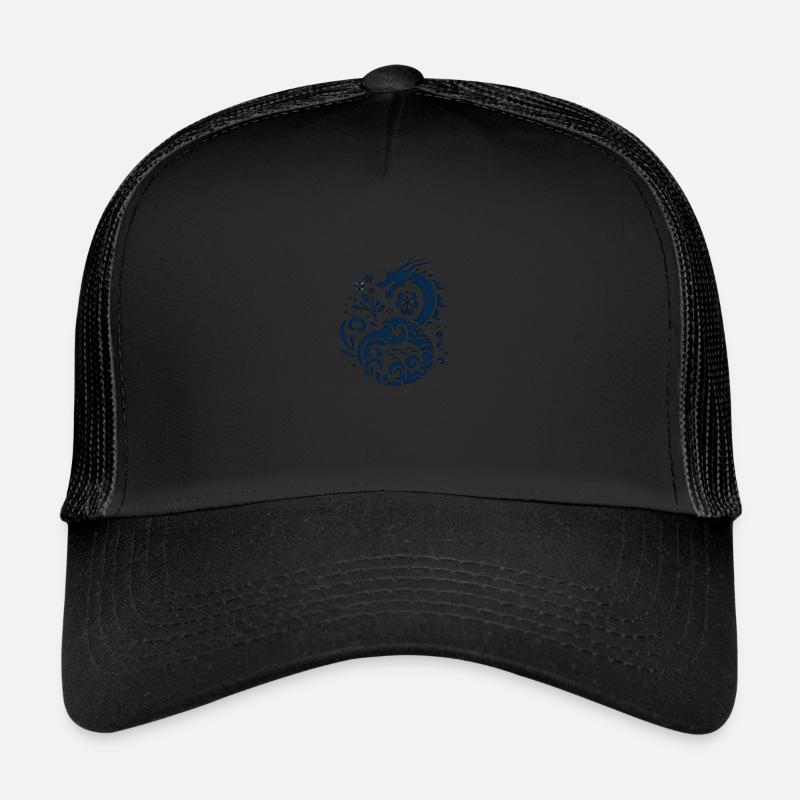 Silhouette japanischen Drachen Trucker Cap