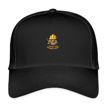 Gardening Mole: Helmet on, Garden Gone! - Trucker Cap - black/black - Front