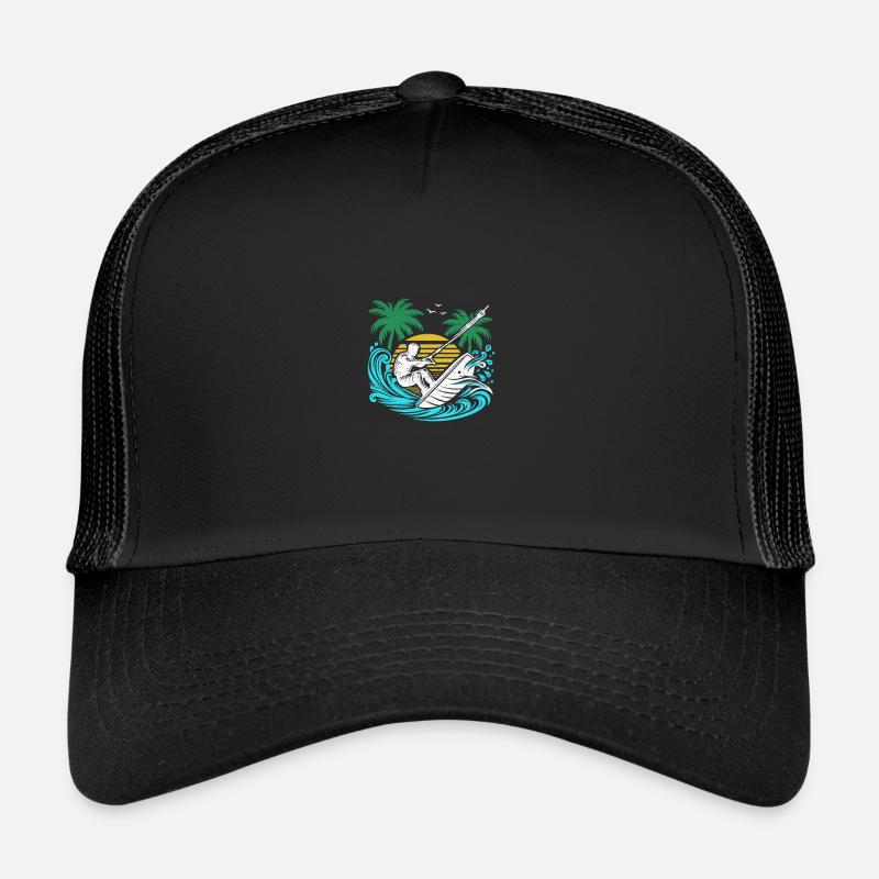 Surfing with kiteboard Trucker Cap
