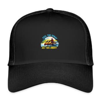 Jet biking on the waves - Trucker Cap - black/black - Front