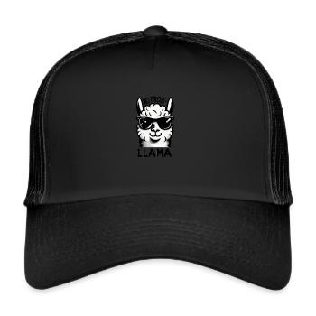 Cool Alpaca Sunglasses Design - Trucker Cap - black/black - Front