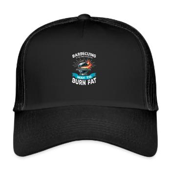 Griller Brûler les graisses - Casquette trucker  - noir/noir - Devant