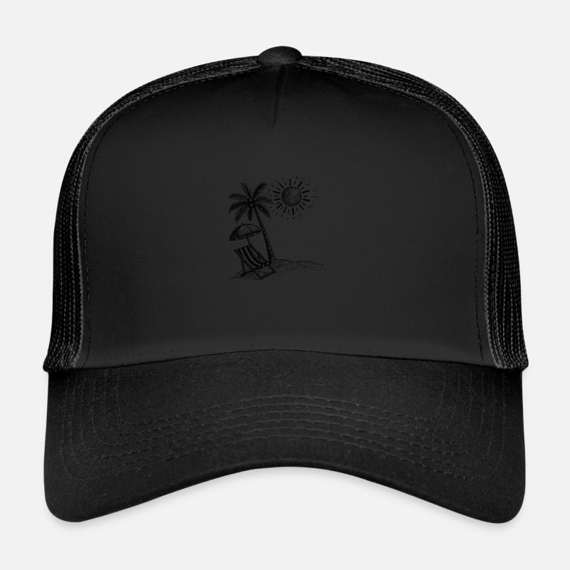 Holidays on the beach with palm trees Trucker Cap