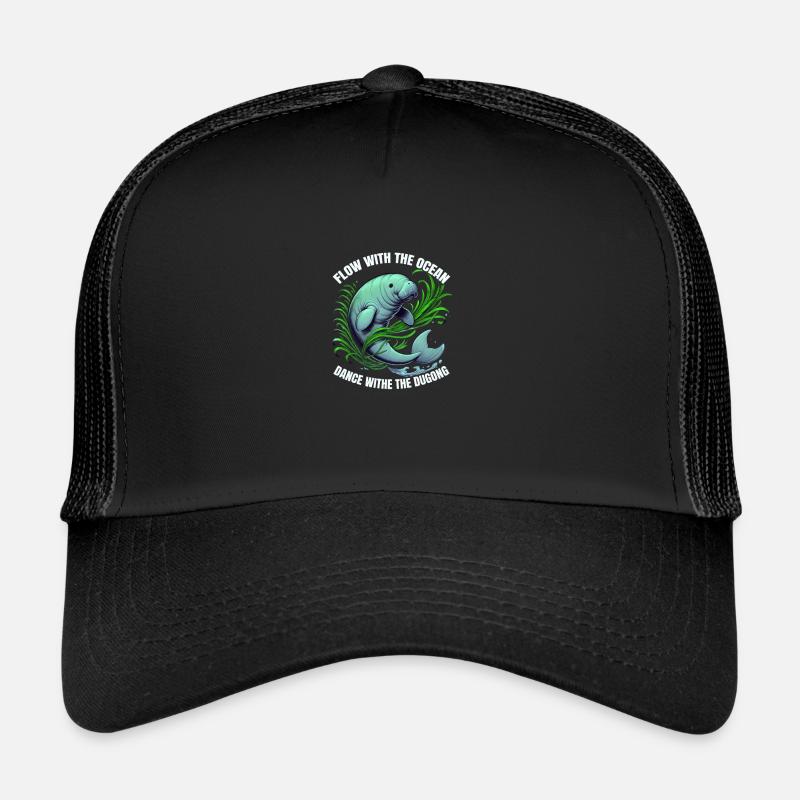 Dugong dances underwater - Trucker Cap - black/black