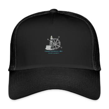 Crete Harbor Lighthouse Design - Trucker Cap - black/black - Front