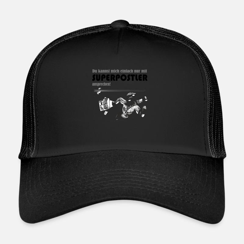 SUPERPOSTLER Briefträger Post Zusteller Postbote - Trucker Cap - Schwarz/Schwarz