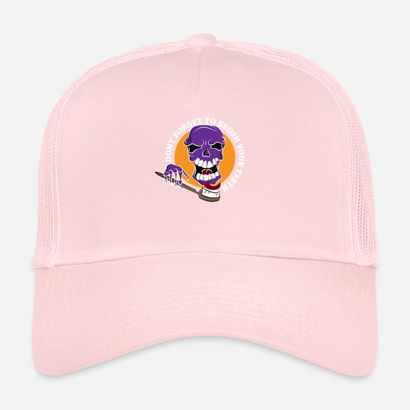 Crâne, crâne, brosse à dents Casquette trucker 
