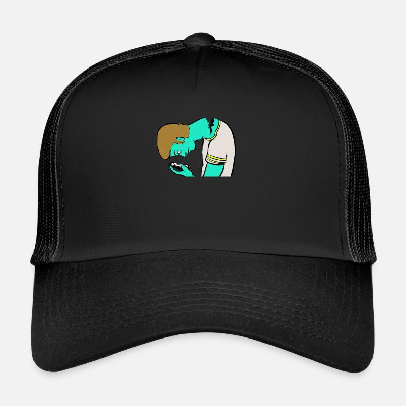 Smombie Smartphone Zombie - Trucker Cap - Schwarz/Schwarz