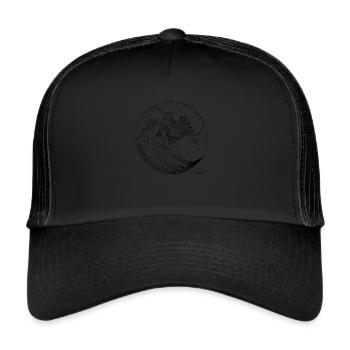 Living la vida Aloha BW - Trucker Cap - black/black - Front