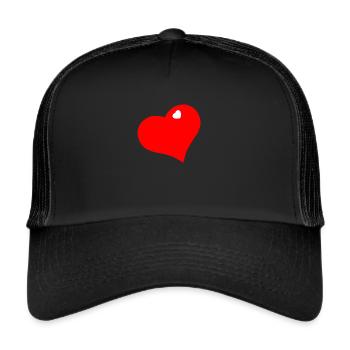 Heart Heart - Trucker Cap - black/black - Front