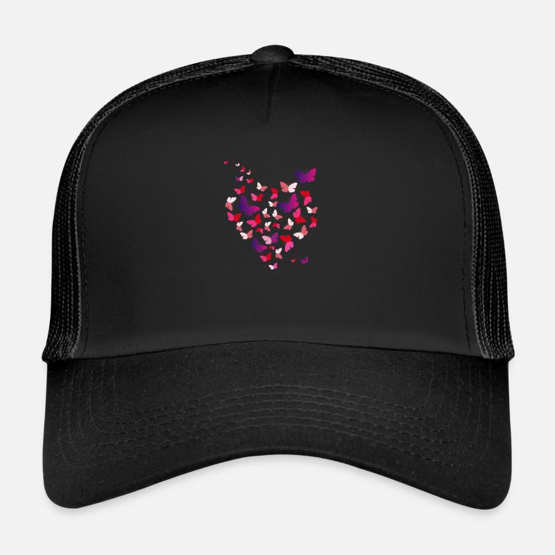Schmetterlinge Schmetterling Butterfly - Trucker Cap - Schwarz/Schwarz