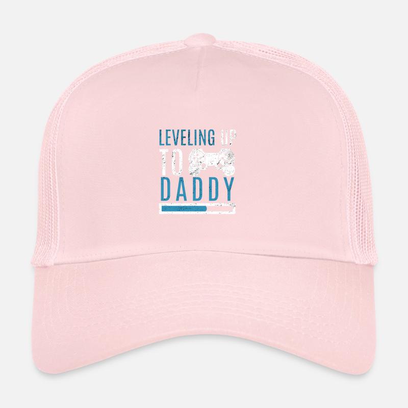 Daddy Level Up Werdender Vater Eltern Kinder Gamer Trucker Cap