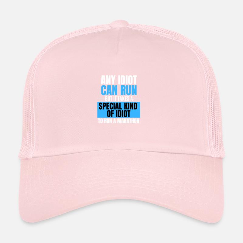 Idiot Marathon Runner Marathon Running Sport Run Trucker Cap