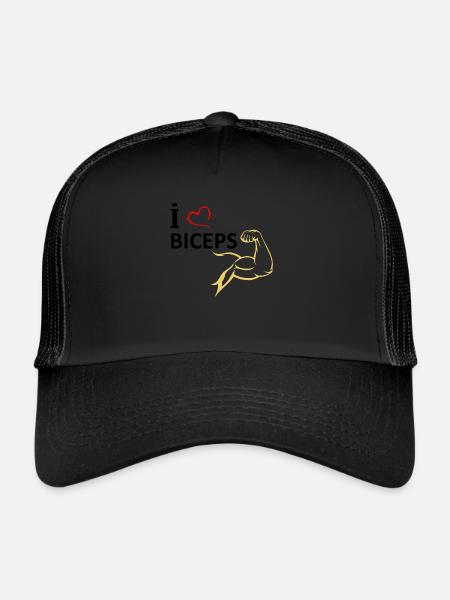 Gymnase d'entraînement de musculation - Casquette trucker  - noir/noir - Devant