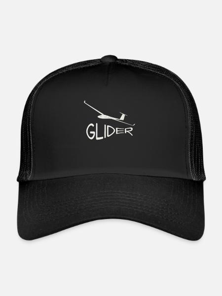 Segelflugzeug - Trucker Cap - Schwarz/Schwarz