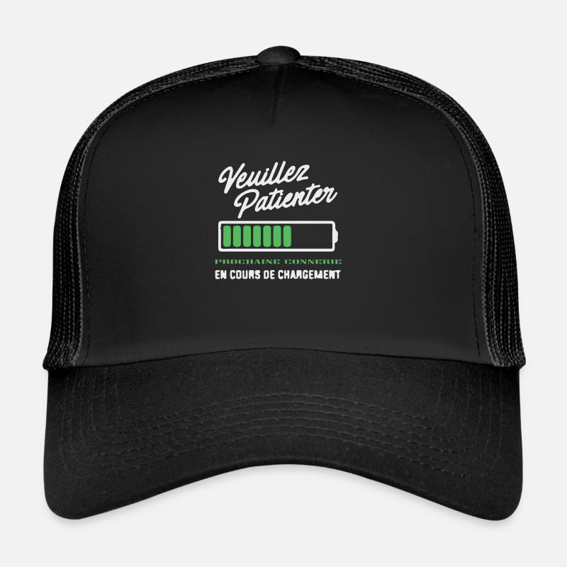 Bullshit loading humor gift - Trucker Cap - black/black