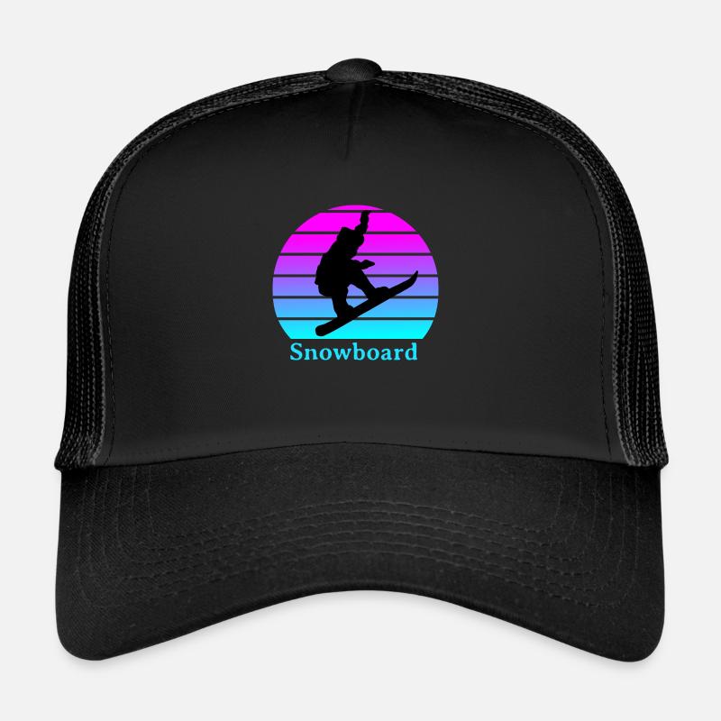 Snowboard - Trucker Cap - Schwarz/Schwarz