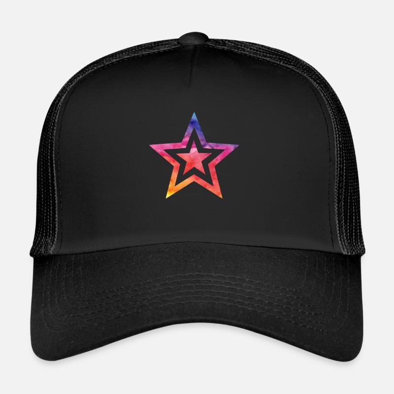 Étoile colorée Casquette trucker 