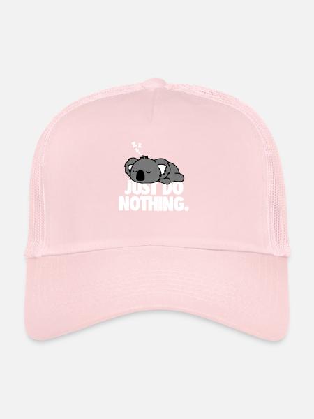 Ne fais rien - Casquette trucker  - rose pâle - Devant