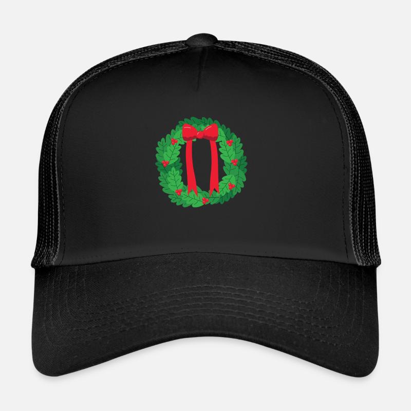Wreath Christmas Trucker Cap
