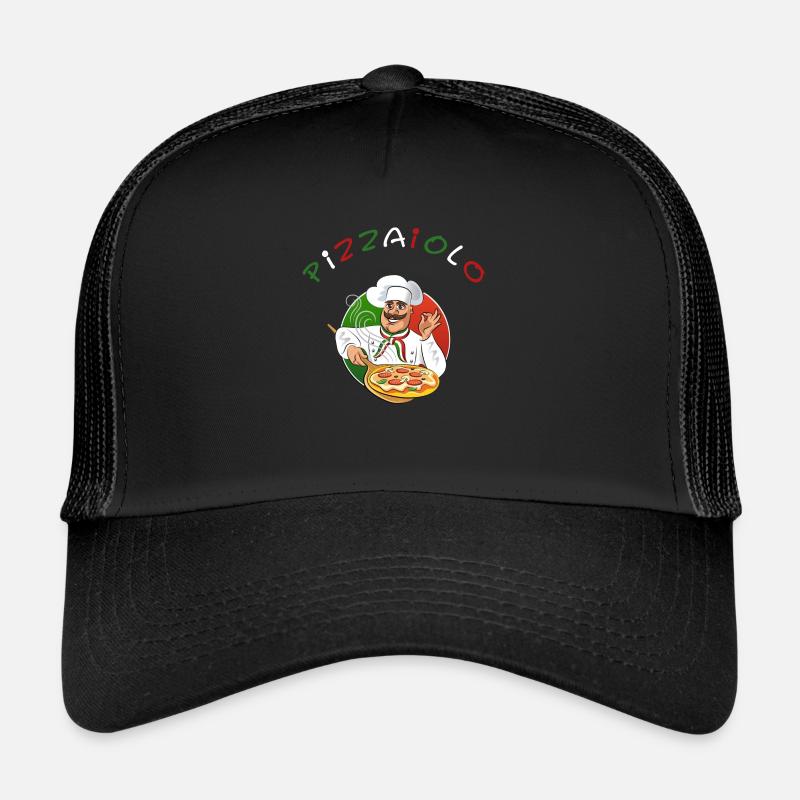 Pizzabäcker Pizzaiolo Pizza - Trucker Cap - Schwarz/Schwarz
